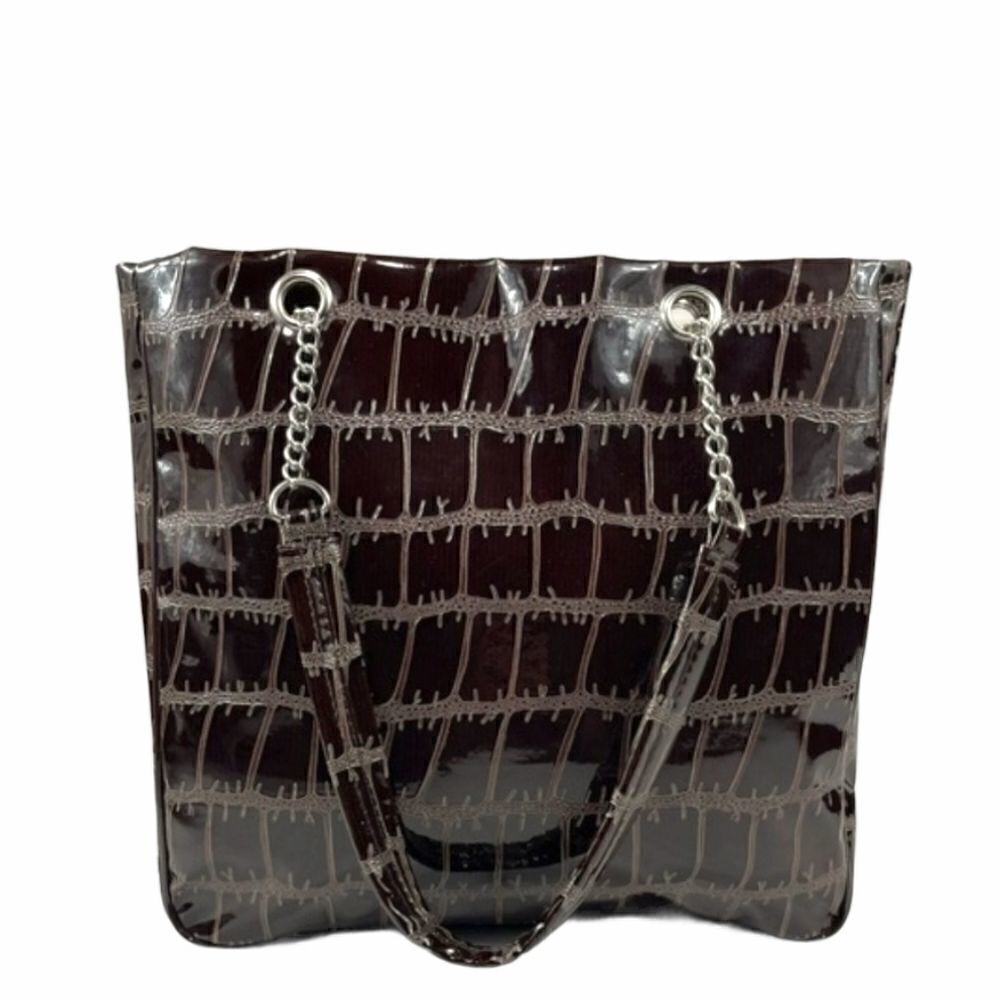 Essence of Beauty Brown 2 Peice Tote Bag